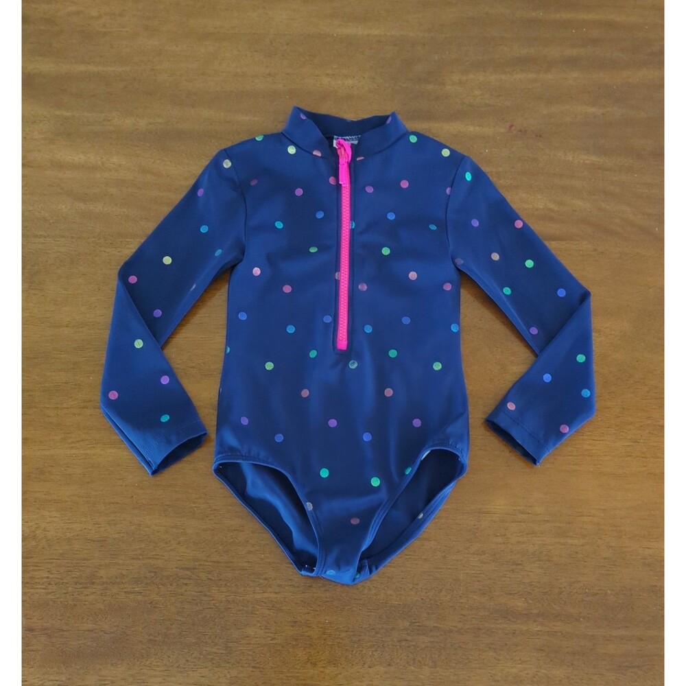 Mini Boden Girls long-Sleeve Rash Guard swimsuit size 5/6 GUC
